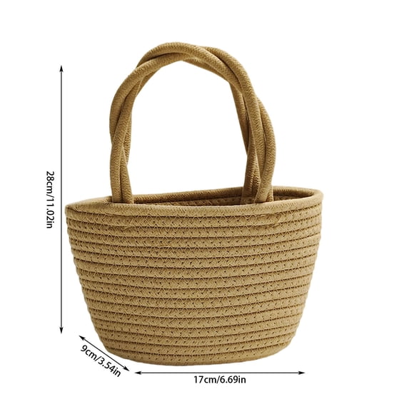 SDNall A Durable Woven Beach Tote Bag For Vacation, Lightweight Cotton Tote With Sturdy Handles For Casual Outings And Seaside Days