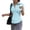 Cyan -CI68, variant on Womens Button Up Short Sleeve Crop Top Ruched Fitted Collared Shirt Plaid Going Out Tops Green S