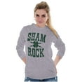 thumbnail image 4 of St Patricks Day Shamrock Clover Long Sleeve TShirt Men Women Brisco Brands S, 4 of 6