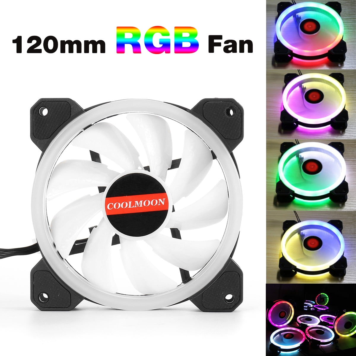 Symphony RGB Lighting Performance Cooling Fan for PC Case Computer Fan Komopesu 120mm Case Fan LED Silent Fan High
