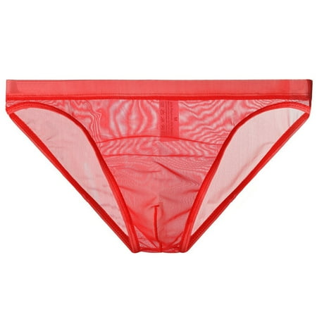 

Men s Low Rise Underwear Briefs Sexy Breathable Thong Lingerie See Through