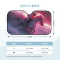 thumbnail image 2 of Kdxio Astronaut Riding Fiery Horse Print Windshield Sun Shade, Foldable Sun Blocker for Car,Truck,SUV Automotive Interior Sun Protection,Reflective Shade for Front Windshield(Medium), 2 of 6