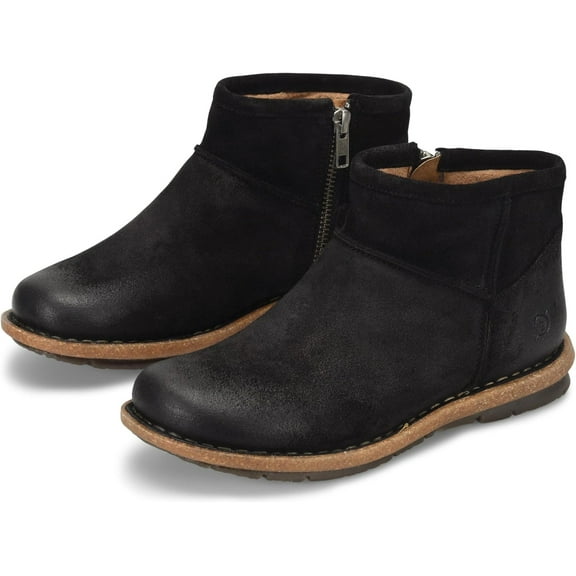 Born Tinley Women's Shoes BR0062409 Black Leather Suede