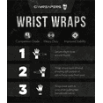 thumbnail image 4 of Gymreapers Weightlifting Wrist Wraps (IPF Approved) 18" Professional Quality Wrist Support with Heavy Duty Thumb Loop - Best Wrap for Powerlifting Competition, Strength Training, Bodybuilding, 4 of 5