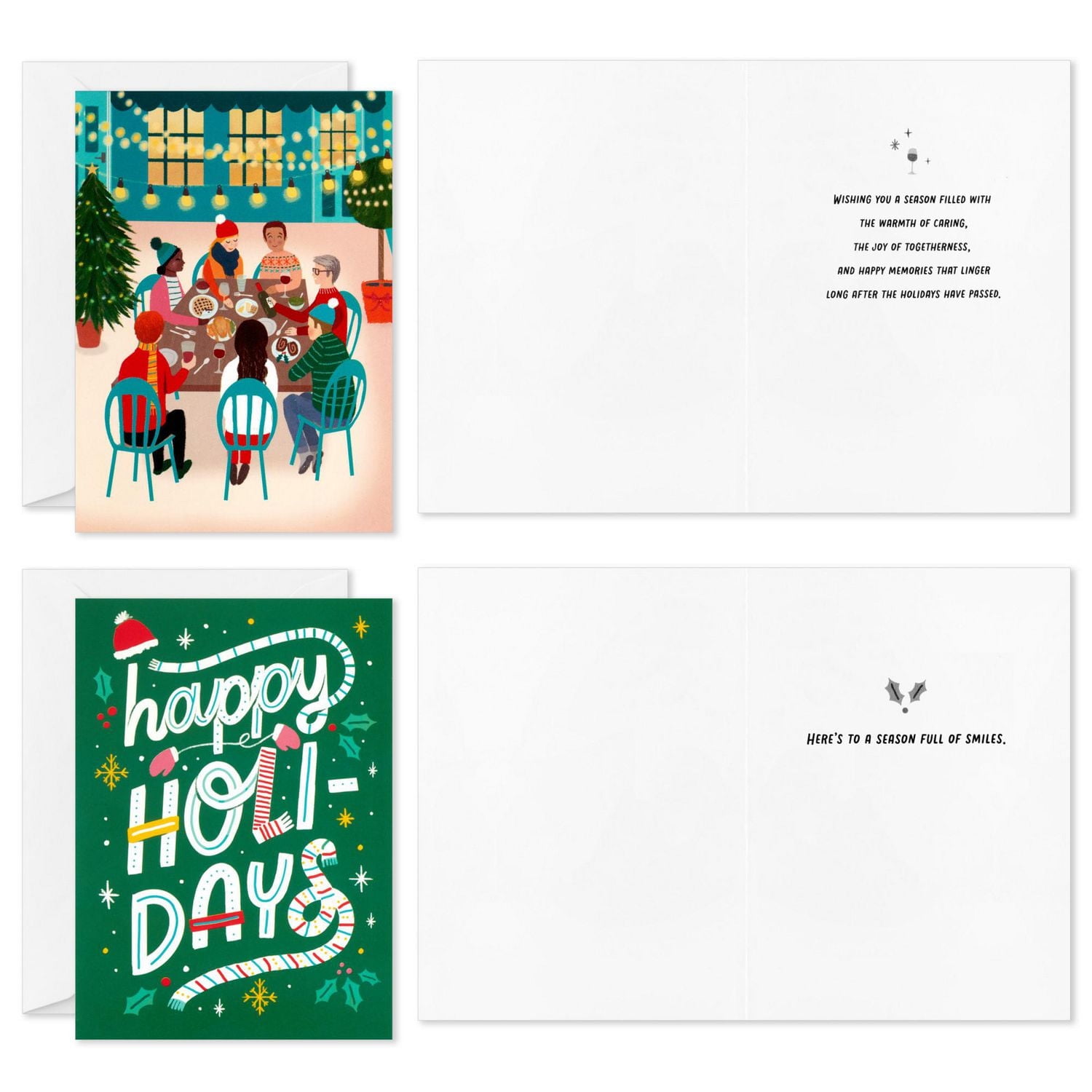 Connections from Hallmark Colourful Boxed Christmas Cards Assortment, Pack of 20