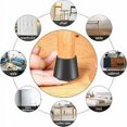 thumbnail image 5 of Paquete de 8 tapas redondas para protección de patas de silla, diámetro interior de 20 mm, protectores de patas de silla de goma negros, 5 of 5
