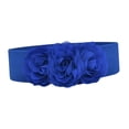 thumbnail image 3 of Cinturón de cintura elástico ancho para mujeres Band de cintura gruesa para accesorios de abrigo de suéter Azul real, 3 of 8