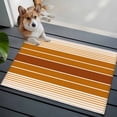 thumbnail image 4 of Burnt Orange Ombre Stripe Bathroom Mats 2x3 FT, Non Slip Small Kitchen Mat, Farmhouse Striped Gradient Washable Soft Backed Front Door Throw Rugs Non-Shedding Indoor Outdoor Doormat for Entryway Sink, 4 of 8