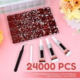 thumbnail image 3 of Austok 24000Pcs Resin Rhinestones for Bedazzling Multi Size Nail Flatback Rhinestones with Glue Pickup Pen for Crafting Clothing Shoes Nail Art, 3 of 9