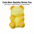 thumbnail image 2 of Cute Bear Squishy Stress Toy with Soft Texture, Single Piece, Yellow Design for Kids and Adults, Squeeze Toy, 2 of 3