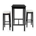 thumbnail image 5 of Contemporary Home Living 3-Piece Bar Table and Stool Set- 47.25" - Black and White, 5 of 9