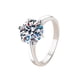 thumbnail image 2 of Anillo de mujer con moissanita en plata de ley S925, accesorio de corona brillante, 2 of 5