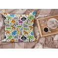 thumbnail image 2 of Cartoon Fluffy Throw Pillow Cushion Cover, Various Types of Animals Drawn Manner Lions Koalas Tigers Crocodiles Monkeys, Decorative Square Accent Pillow Case, 28" x 28", Multicolor, by Ambesonne, 2 of 5