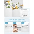 thumbnail image 5 of No Hook Cloth Fabric Shower Curtain with Snap in Liner, Sunflower Waterproof Shower Curtains Set with See Through Top Window, Farmhouse Flowers Summer Botanical Bath Curtains Shower 72"x72", 5 of 6