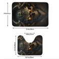 thumbnail image 3 of Honeii Metal Evil Skull Pattern Bathroom Anti-Skid Pad Bathroom Mat Vintage Seamless Pattern Not-Slip Toilet Rug Set, 3 of 6