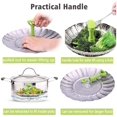 thumbnail image 3 of Vegetable Steamer Basket, Stainless Steel Folding Steamer, 3 of 5