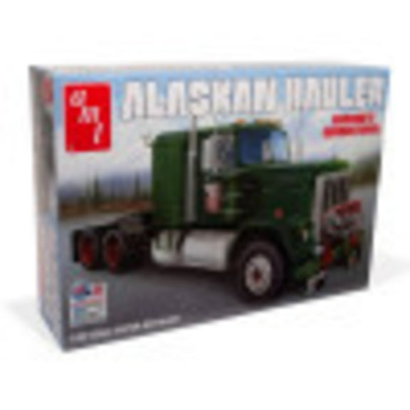 AMT: 1:25 Scale Model Kit - Alaskan Hauler Kenworth Tractor - 300  Parts, Skill Level 3, Authentic Vehicle Building, Replica Unpainted Truck, Age 14 