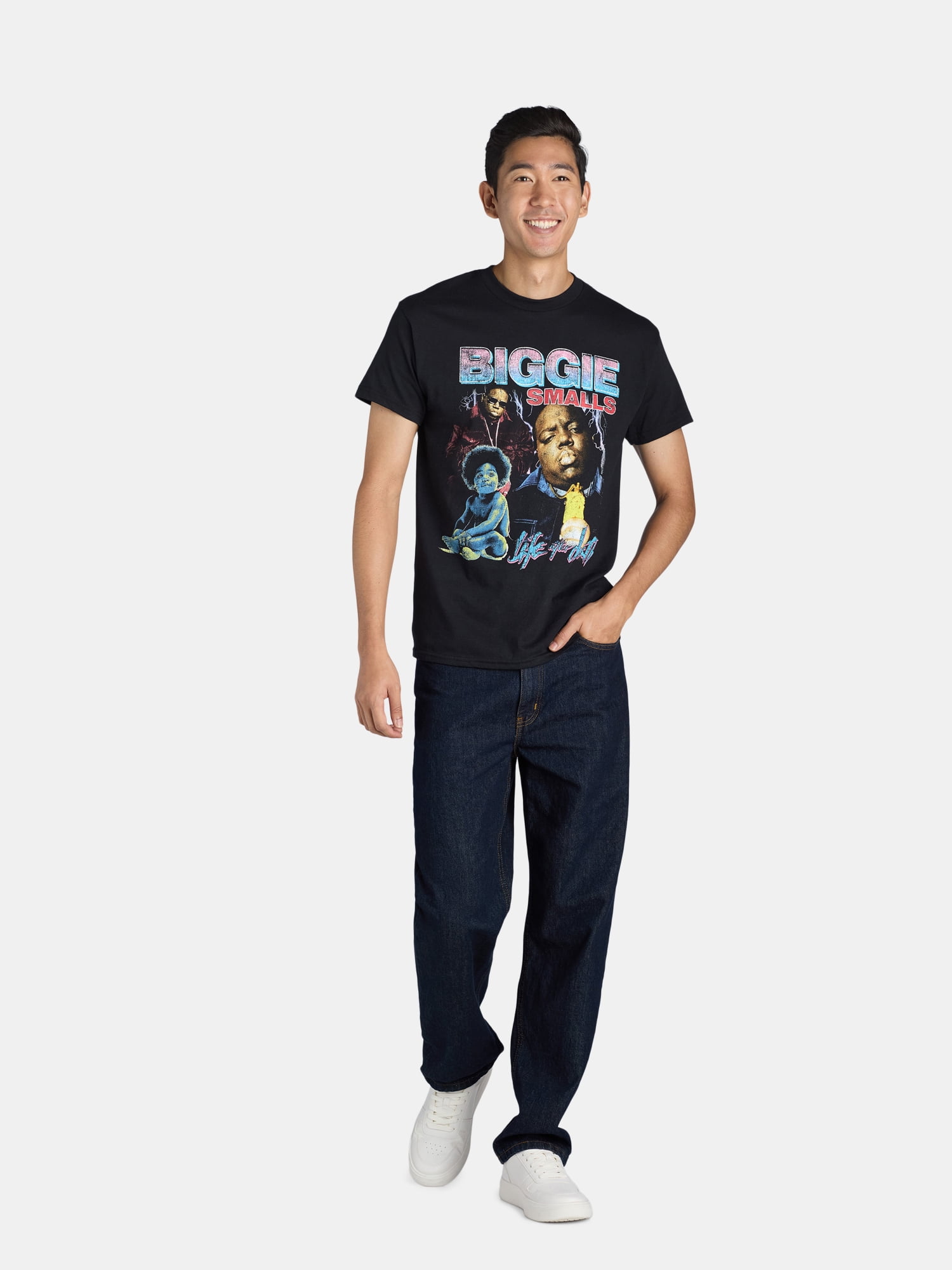 Biggie Men's Collage Graphic Tee with Short Sleeves, Sizes S-3XL