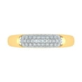 thumbnail image 3 of 1/4 Carat Round Diamond Wedding Band Ring in 10K Yellow Gold (Ring Size 4.5) (SI1-SI2 Clarity), 3 of 4