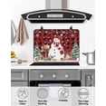 thumbnail image 4 of Large Induction Cooktop Protector Mat Red Plaid Christmas Stove Top Covers for Electric Stove, Snowman Gifts Xmas Tree Snowflake Winter Decorative Stove Burner Cover Mats, Glass Top Stove Cover, 4 of 7
