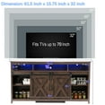 thumbnail image 5 of LED Farmhouse TV Stand for 65" 75" TVs with Power Outlets, 32" Tall Sliding Barn Door Entertainment Center with Adjustable Shelves/4 Layer Storage for Living Room, Brown, 5 of 7