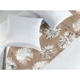 thumbnail image 2 of Springtime Bed Runner, Abstract Look Dandelion Silhouettes with Simple Octophus Sketches Print, Decorative Accent Bedding Scarf for Hotels Homes & Guest Rooms, King, Pale Taupe White, by Ambesonne, 2 of 3