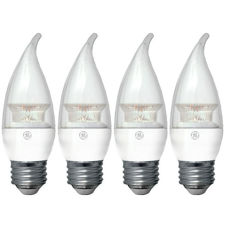 GE Lighting 37609 Dimmable LED Chandelier Bulb with Medium Base, 6.5-Watt,