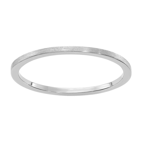 Stackable Expressions 14 Karat White Gold 1.2mm Flat Satin Band