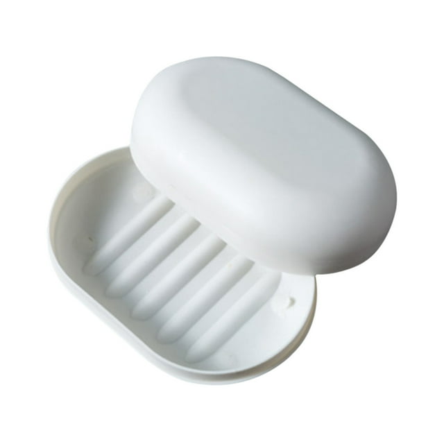 Plastic Bathroom Shower Soap Box Tray Dish Storage Holder Plate Home Travel