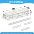 thumbnail image 3 of Plastic Pencil Box Large Capacity Pencil Boxes Clear Boxes with Snap-Tight Lid Stylish Office Supplies Storage Organizer Box Green and Peach Bow Pattern, 3 of 7