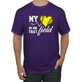thumbnail image 1 of Wild Bobby, My Heart Is On That Tennis Field, Sports, Men Graphic Tee, Purple, Large, 1 of 4