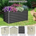 thumbnail image 2 of CazToi 2-Pack 6x3x1.5 ft Galvanized Raised Garden Beds Large Outdoor Planter Boxes with Open-Base & Wave Panels, 2 of 9