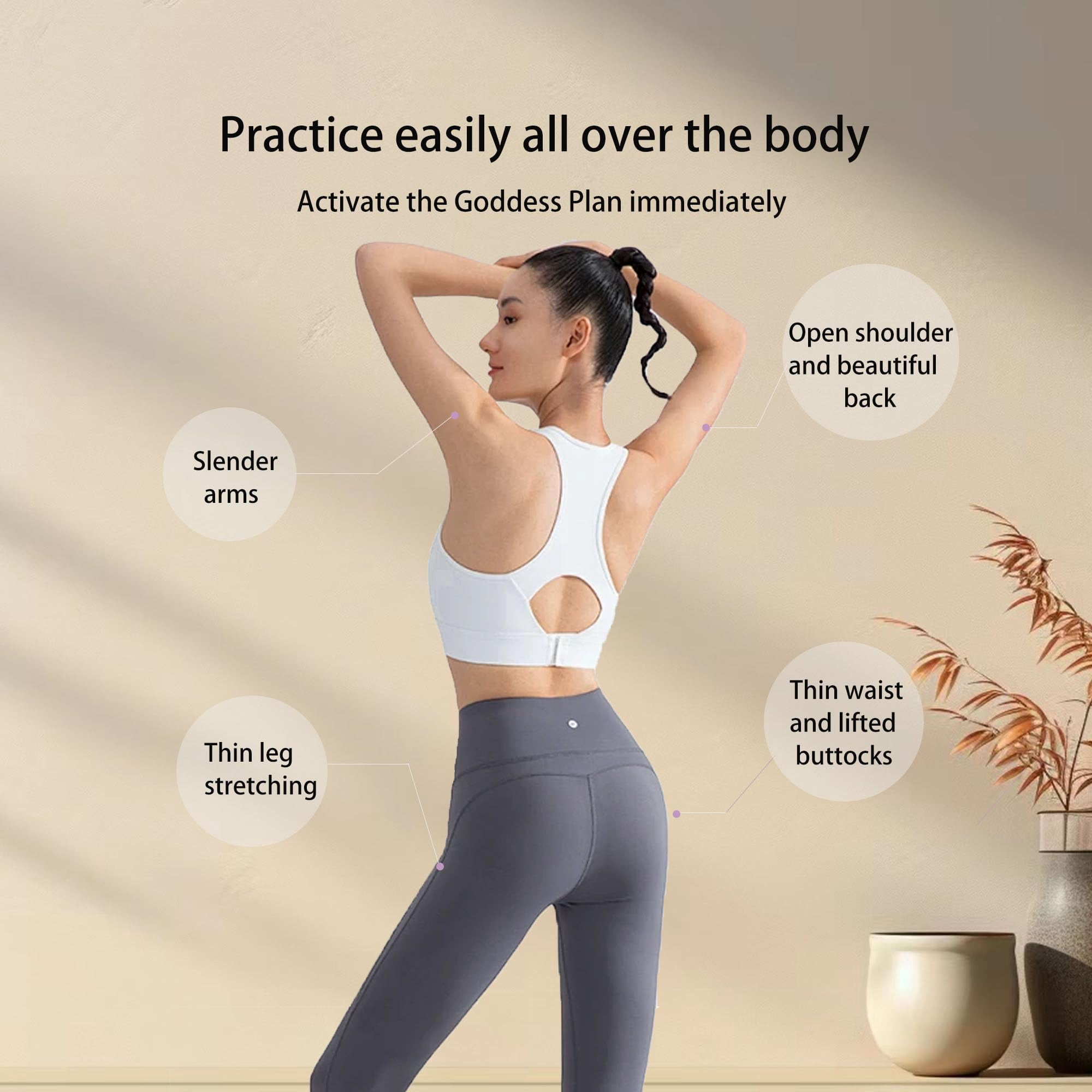 Figure 8 Resistance Band with Handles Elastic Workout Bands Arm Back Shoulder Training Exercise Ropes for Yoga Pilates Physical Therapy Stretching