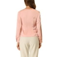 thumbnail image 3 of INSPIRE CHIC Women's Sweetheart Neck Satin Long Sleeve Elegant Casual Work Blouse Top, 3 of 5