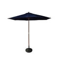 thumbnail image 2 of 9' Outdoor Patio Market Umbrella - Navy Blue and Cherry Wood, 2 of 2