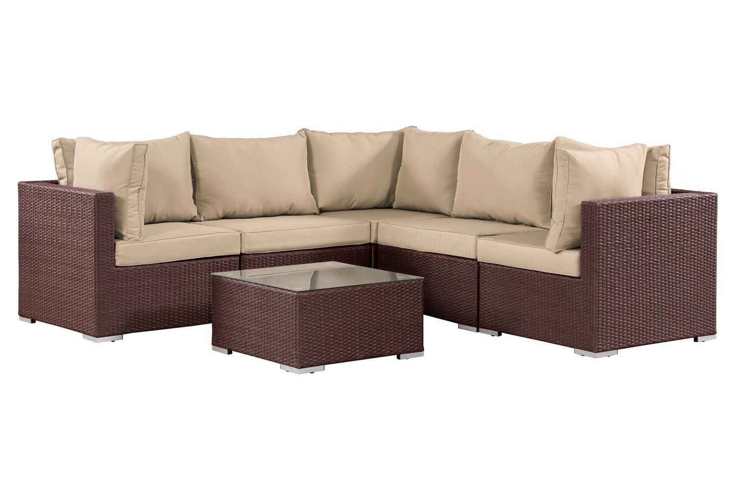 Patioflare Napier Sofa Set - Brown/Beige