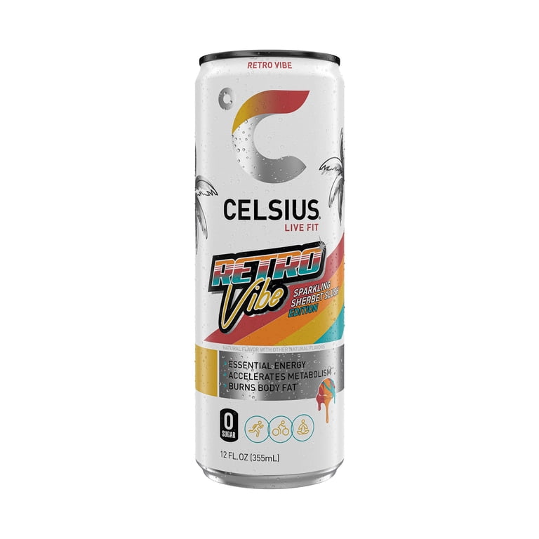 CELSIUS Sparkling Retro Vibe, 12 fl oz Cans, 12 Pack photo 6