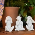thumbnail image 7 of Adam & Friends Home Decor See No Evil, Hear No Evil, Speak No Evil Sculpture | 3-Piece | White, 7 of 7