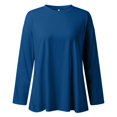 thumbnail image 3 of Blouses for women dressy casual Cotton Soft Clothing XXXL Blue womens blouses, 3 of 3