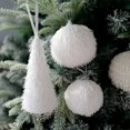 thumbnail image 2 of Bola de Navidad decorativa, bola de espuma blanca, adorno colgante, adornos para árbol de Navidad, decoración para fiestas en el hogar, manualidades, regalo, 2 of 5