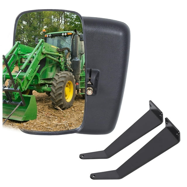 Tractor Mirror Assembly With Fixed Arms Replacement For DM2455000 Compatible with John Deere 5000 & 6000