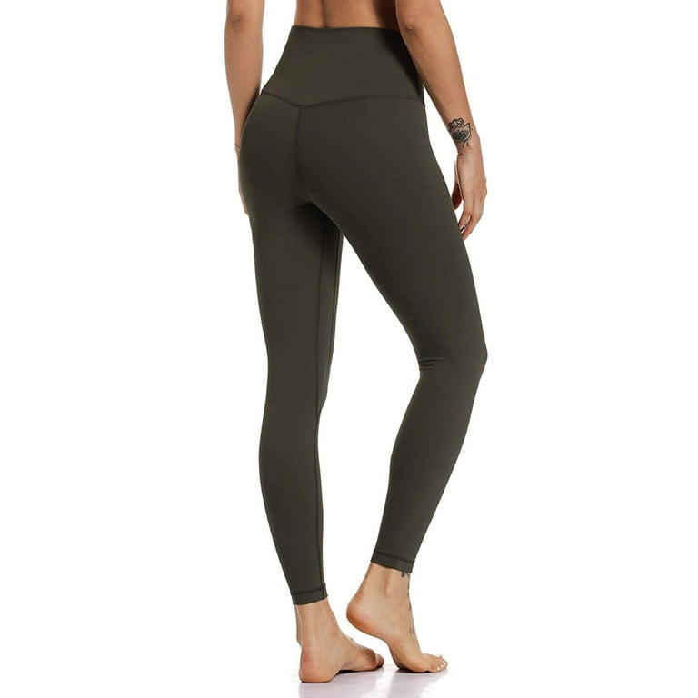 Gyouwnll Women's High Waist Solid Color Tight Fitness Yoga Pants Hidden Yoga  Pants(Army Green XL) - Walmart.com