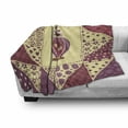 thumbnail image 3 of Owl Soft Flannel Fleece Throw Blanket, Vintage Inspired Owl Pattern Invisible to Prey Nocturnal Mimicking Predator, Cozy Plush for Indoor and Outdoor Use, 50" x 60", Purple Pink Yellow, by Ambesonne, 3 of 6