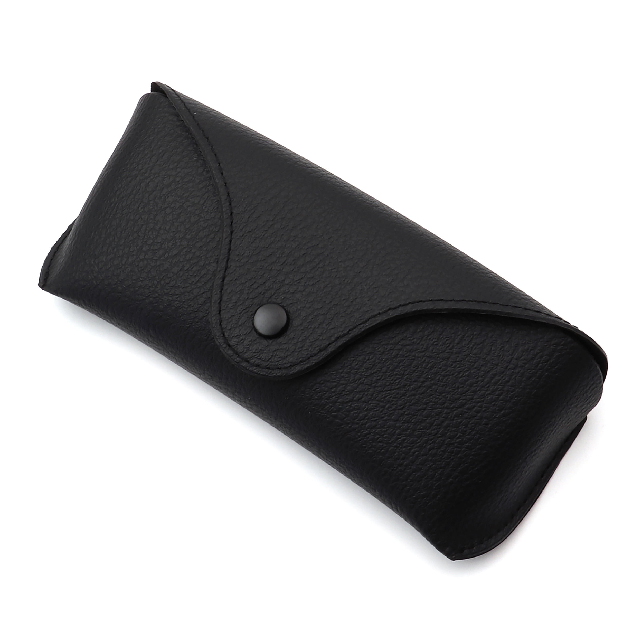 Eyeglasses Sunglasses Case Snap Button Closure Semi-hard Case PU
