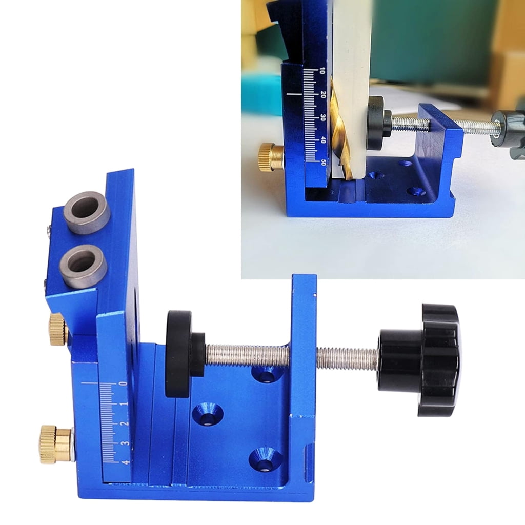 MOMOJIA Doweling Jig Set Pocket Hole Drilling Locator Jig Detachable Drill Guide Puncher