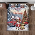thumbnail image 4 of Santa is Coming Brittany Spaniel Merry Christmas Xmas Noel Truck Tree Quilt Bedding Set Brittany Dog Lover Gifts Idea 1 Blanket Bed Cover 2 Pillowcases - 02023, 4 of 5