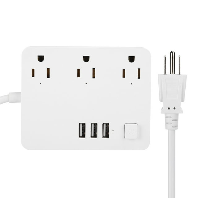 White US Plug Multifunction Countdown Timing Home Wifi USB Smart Socket for Tuya/Alexa 110-240V(White US Plug)