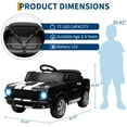 thumbnail image 3 of GloryStar 12V Battery Powered Ride On Toy, Licensed Shelby GT350 Car with Remote Control, Safety Belt, 3 Speeds, LED Lights, 3 of 9