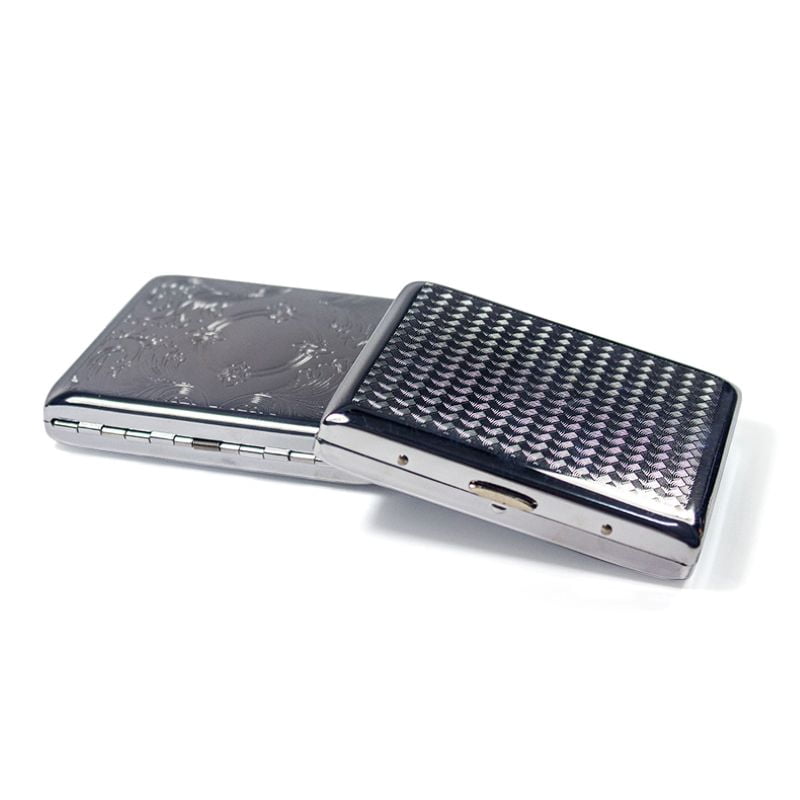 1pc Premium Metal Cigarette Case, Holds King Size