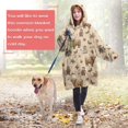 thumbnail image 4 of Beige Highland Cow Figure Butterfly Pattern Wearable Oversized Blanket,Wearable Blanket Hoodie for Adults,Cozy Hooded Blankets with Super Pockets,Super Warm Fuzzy Pullover for Women & Men, 4 of 6